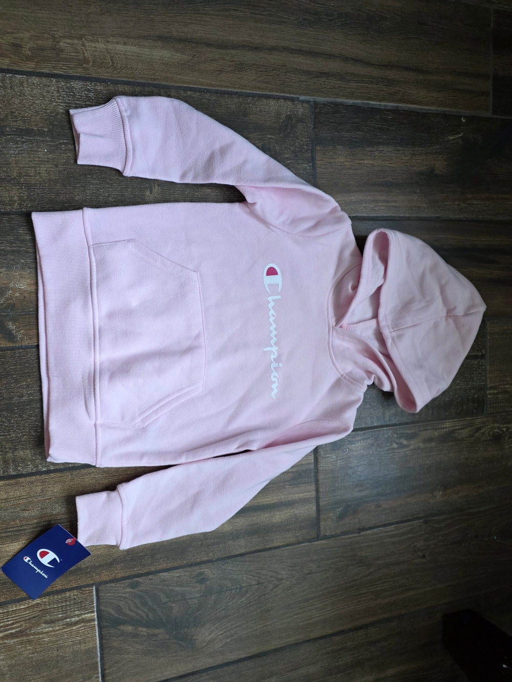 Champion Light Pink Pullover Hoodie with Script Logo Toddler Size 4 NWT
